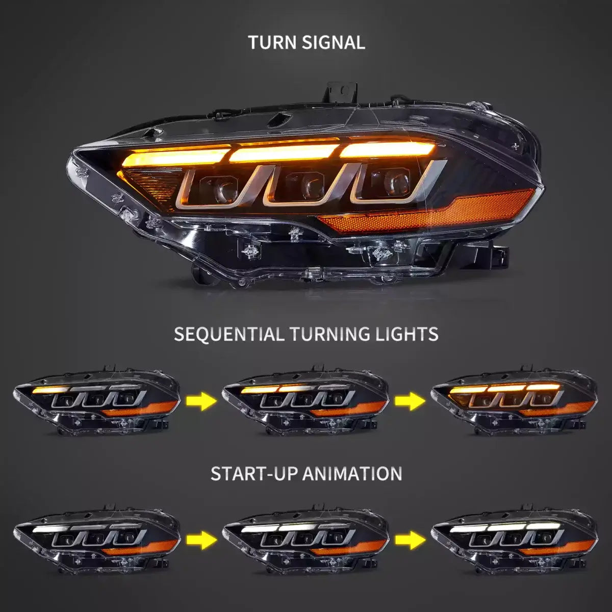 (PRENOTA) Fanali Anteriore Completo per Ford Mustang 6ª Serie (2018-2024) a LED