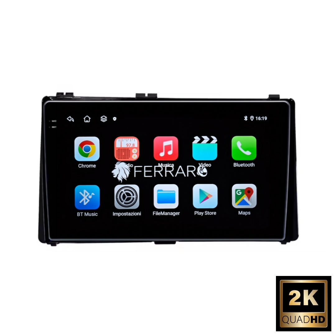 (PRENOTA) Autoradio per Toyota Corolla Auris E170-E180 9" 2K (2013-2019) Android, Bluetooth, CarPlay, Android Auto, 12/256GB Ram