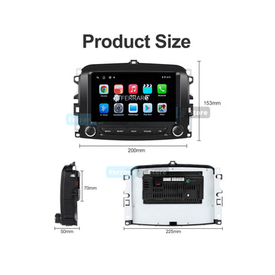 Autoradio per Fiat 500L 7" | <2015 | Android | Bluetooth | CarPlay | Android Auto | 2GB/4GB Ram
