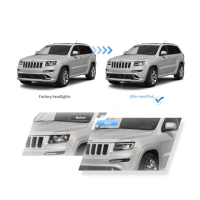 (PRENOTA) Fanali Anteriore Completo per Jeep Grand Cherokee WK2 (2010-2013) a LED
