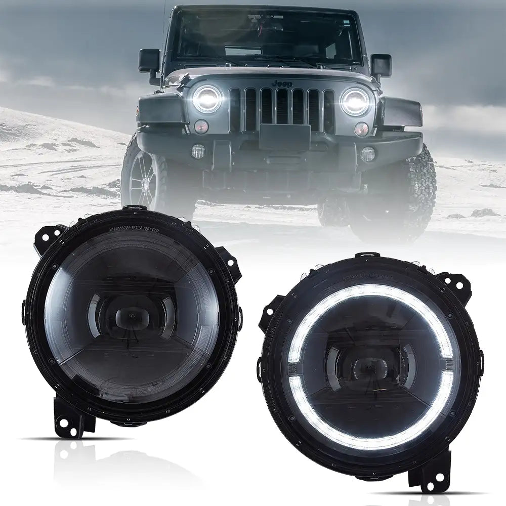 (PRENOTA) Fanali  Anteriore Completo per Jeep Wrangler JL 4ª Serie (2017-2025) a LED