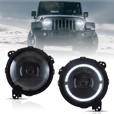 (PRENOTA) Fanali  Anteriore Completo per Jeep Wrangler JL 4ª Serie (2017-2025) a LED