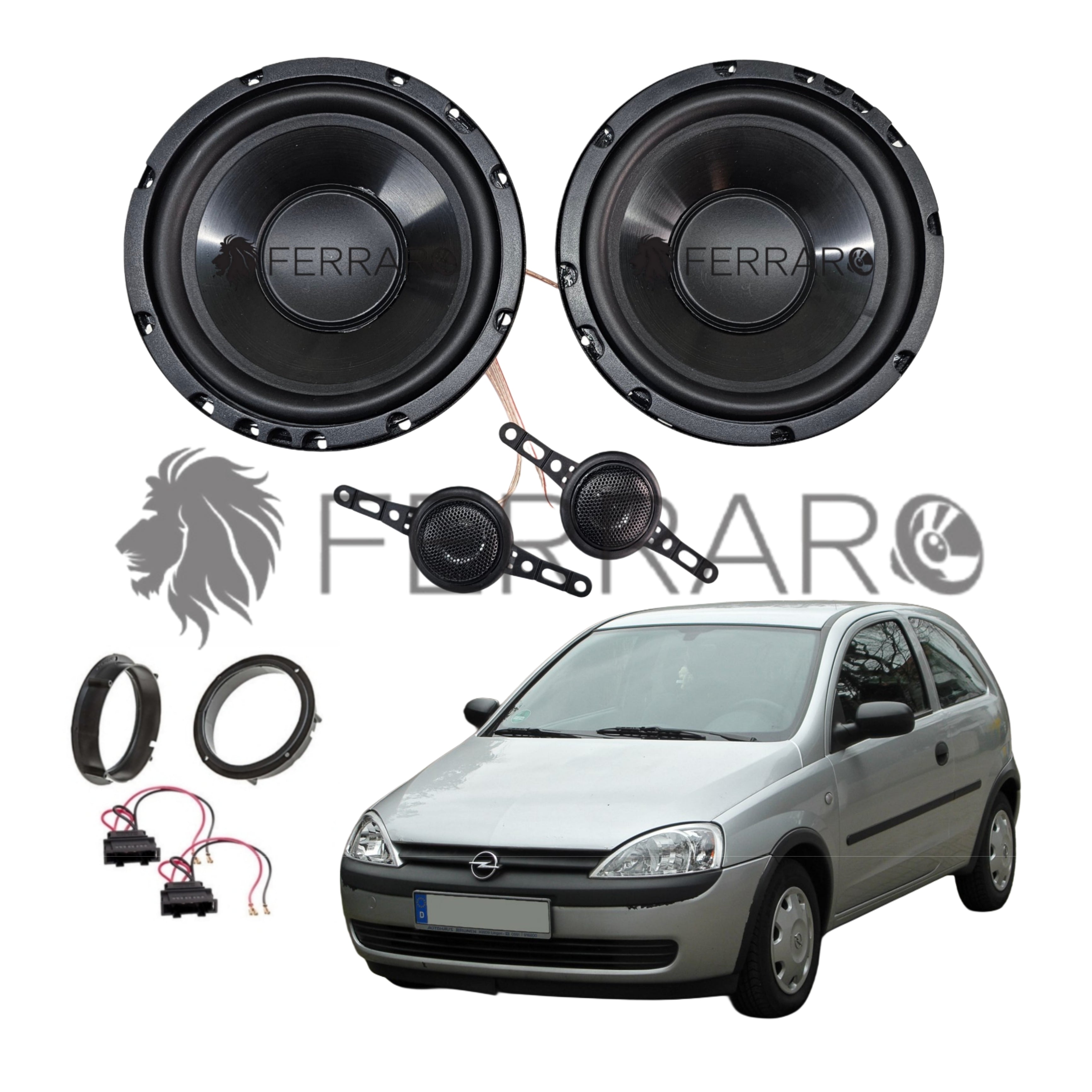 FerraroStore Kit 2 Altoparlanti, ASK-165.2, Anteriori, Opel Corsa C