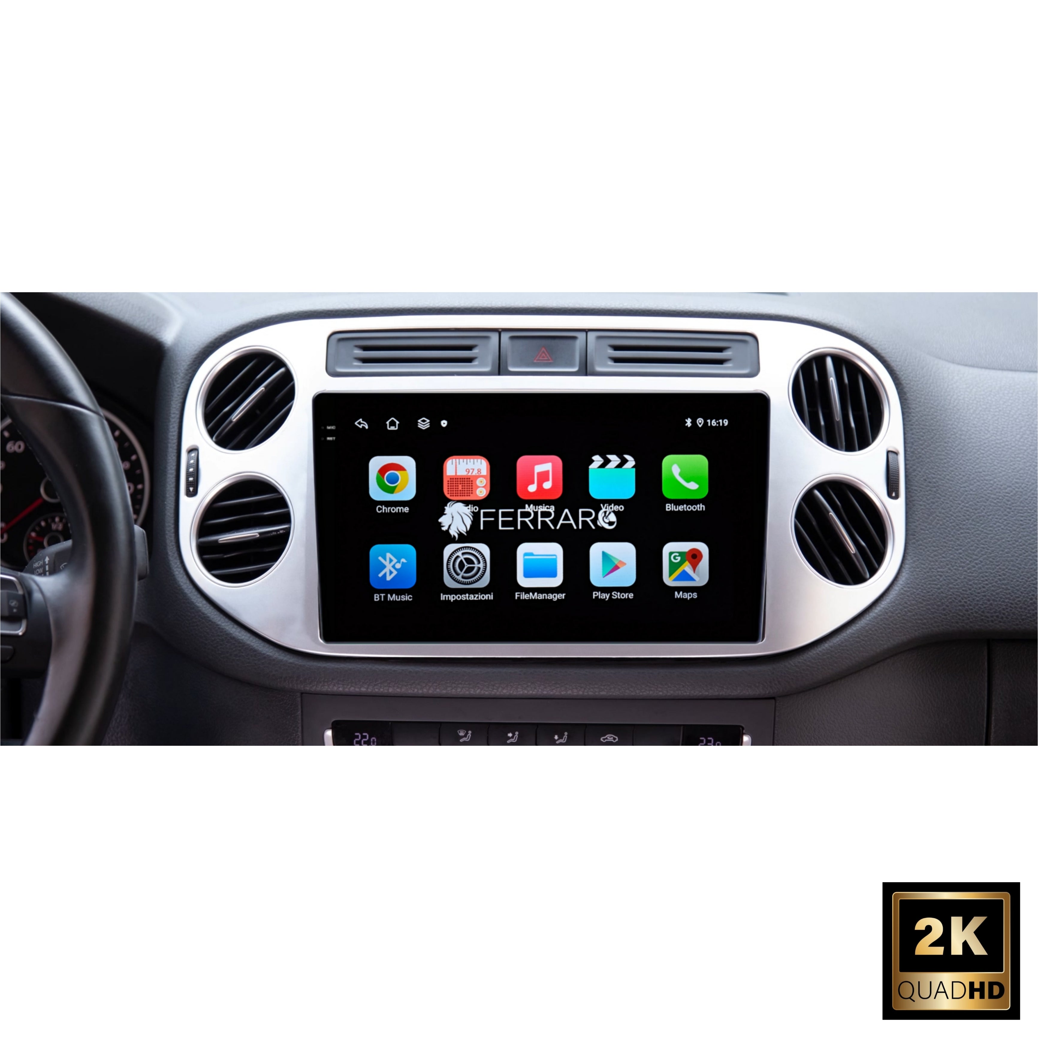 Autoradio per Volkswagen Tiguan, Plus 9" 2K (2007-2016) Android, Bluetooth, CarPlay, Android Auto, 12/256GB Ram