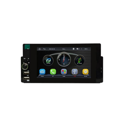 Autoradio Universale Fisso, 1Din 5.5"Pollici, Bluetooth, Radio, USB, Navigatore, CarPlay e Android Auto Wireless