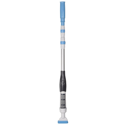 Outsunny Aspirapolvere per Piscina Portatile e Cordless con Asta a 3 Livelli, Ø6x106-162 cm, Blu e Bianco