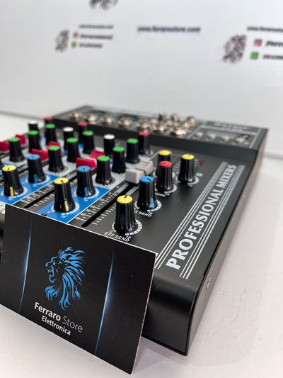 Table de Mixage Audio Professionnelle - 4 Canaux USB avec Echo-delay DJ Karaoke pianobar