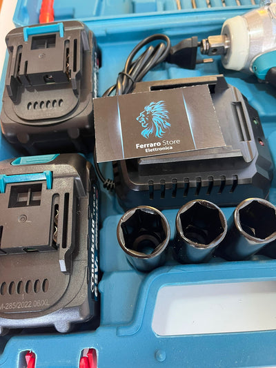 Trapano, Avvitatore a impulsi, Doppio Attacco a Batteria, Accessori, Valigetta