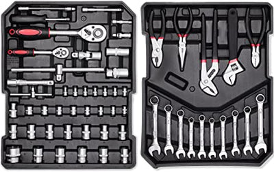 Mallette à outils - Mallette composée de 399 pièces | boîte à outils | porte-outils | ensemble d'outils | chariot à outils