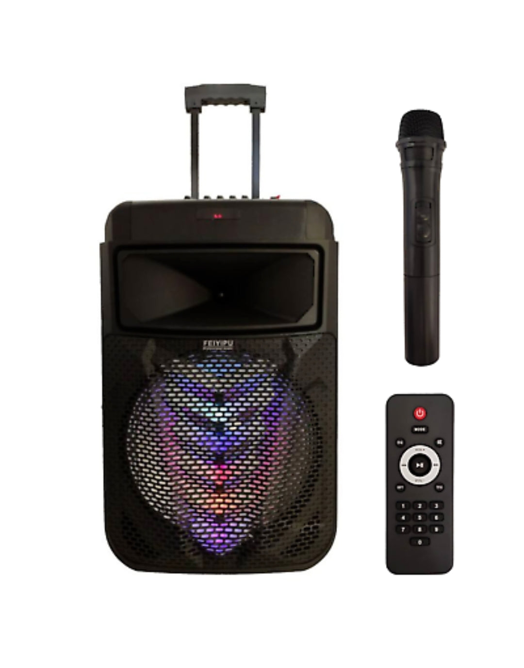Cassa Amplificata 2000w, Ricaricabile, Maniglia, Bluetooth, Radio, SD/USB, Aux